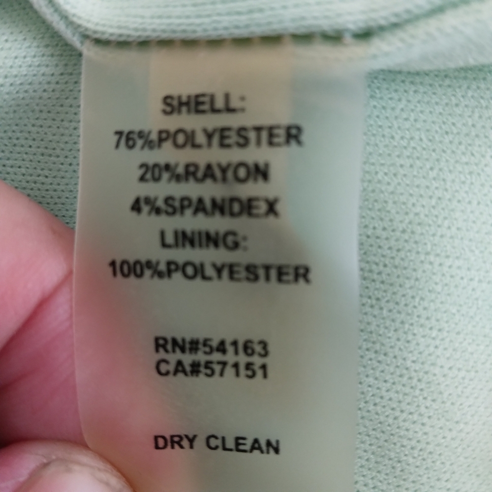 POCKETS Size 4 Mint Green Ellen Tracy Dress Pleated Career - Picture 8 of 9